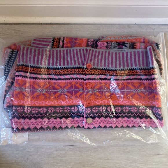 Misslook Multi Colored Button Down Cardigan XL NWT in packaging - Picture 4 of 4